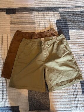 GAP Men's Olive Green and Brown Easy Short